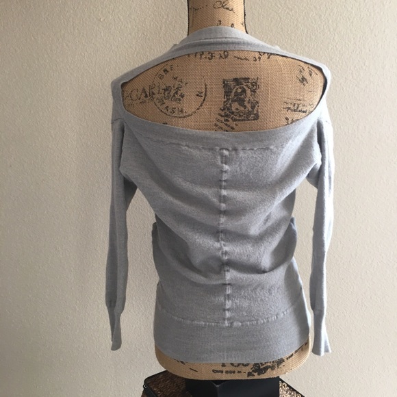 Alexander Wang grey wool cardigan w/ cutout sm - Picture 7 of 10